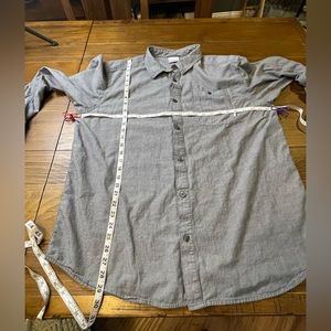 COLUMBIA Button Up Lightweight Long Sleeve Shirt‎ size xl gray